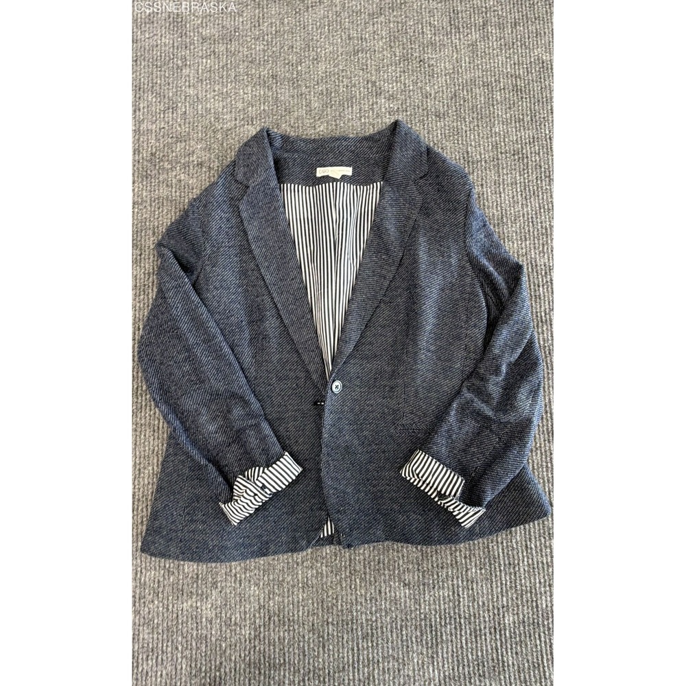 Cato Blue Women's Navy Blue Blazer Suit Jacket Business Casual Button Front - L